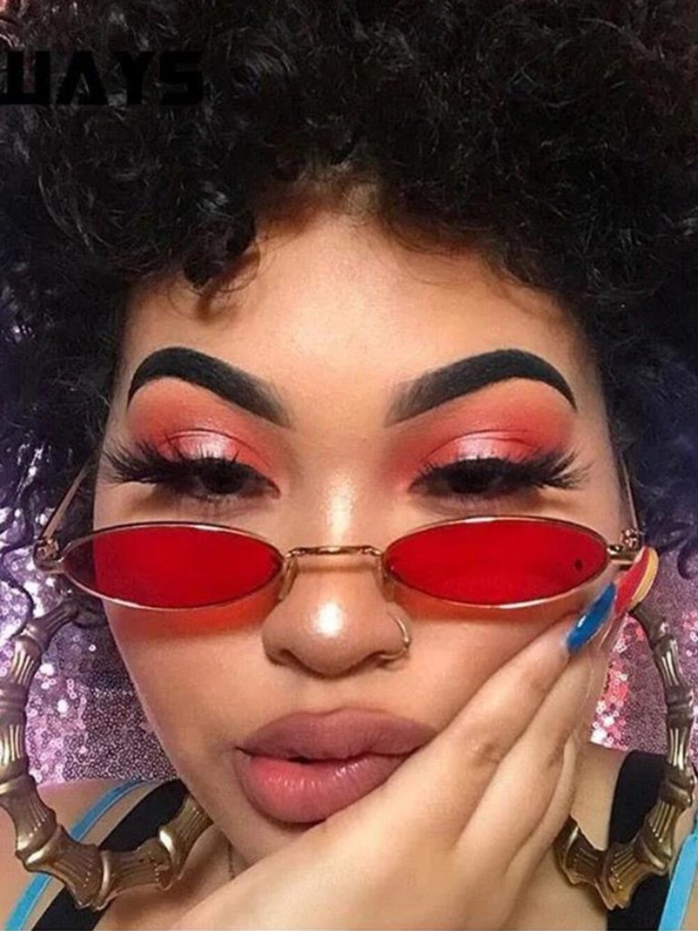 Retro Oval Sun Glasses